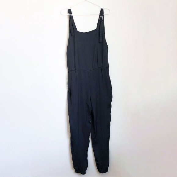 Zara Overall Satin Jumpsuit Navy - Picture 1 of 7